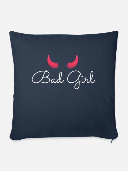 Bad Girl - Sofakissenbezug 45 x 45 cm - Navy
