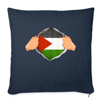 Strong Palestinian Hero Fun Gift - Housse de coussin décorative 45 x 45 cm - bleu marine - Devant