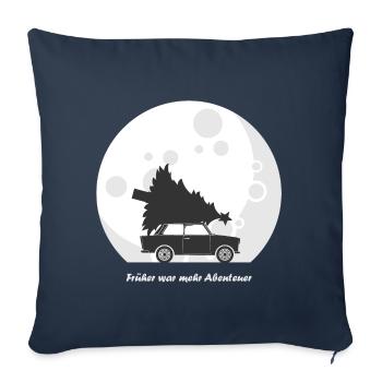 Früher war mehr Abenteuer (Trabi-Edition) - Sofakissenbezug 45 x 45 cm - Navy - Vorne