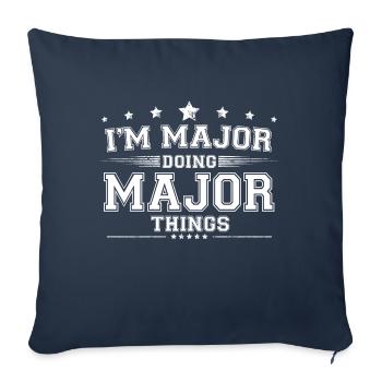 Major - Sofa pillowcase 17,3'' x 17,3'' (45 x 45 cm) - navy - Front