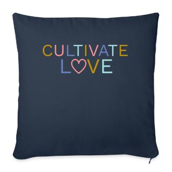 Cultivate Love Quote | Inspirational Words - Sofa pillowcase 17,3'' x 17,3'' (45 x 45 cm) - navy - Front