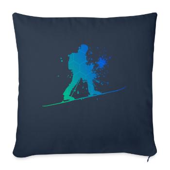 Men's Ski Touring Ski Mountaineering - Sofa pillowcase 17,3'' x 17,3'' (45 x 45 cm) - navy - Front