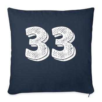 Issue 33- 33rd anniversary - Sofa pillowcase 17,3'' x 17,3'' (45 x 45 cm) - navy - Front