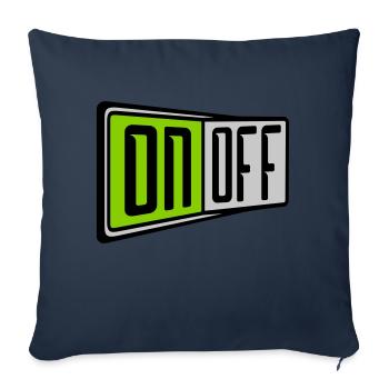 On Off Schalter - Sofakissenbezug 45 x 45 cm - Navy - Vorne
