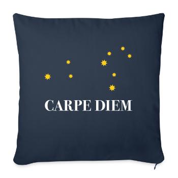 Carpe Diem use the day constellation Leo horoscope - Sofa pillowcase 17,3'' x 17,3'' (45 x 45 cm) - navy - Front