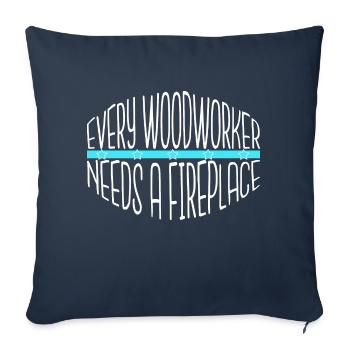 carpenter funny chop wood apprentice quote - Sofa pillowcase 17,3'' x 17,3'' (45 x 45 cm) - navy - Front
