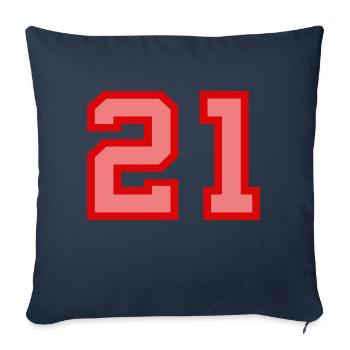 Cool Retro Retrostyle Jersey Number Back Number - Sofa pillowcase 17,3'' x 17,3'' (45 x 45 cm) - navy - Front
