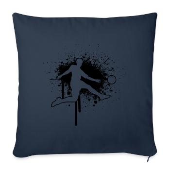 Footballers Playing football players - Sofa pillowcase 17,3'' x 17,3'' (45 x 45 cm) - navy - Front