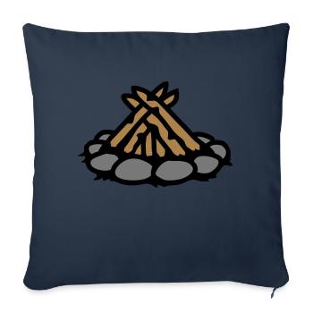 Campfire without fire Camping - Sofa pillowcase 17,3'' x 17,3'' (45 x 45 cm) - navy - Front