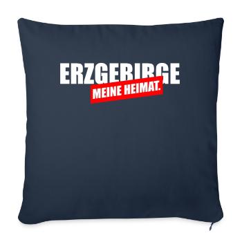 Erzgebirge meine Heimat - Sofakissenbezug 45 x 45 cm - Navy - Vorne
