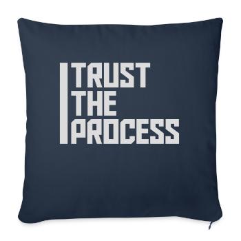 faire confiance au processus Devis - Housse de coussin décorative 45 x 45 cm - bleu marine - Devant