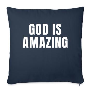God Is Amazing - Christian Quotes - Sofa pillowcase 17,3'' x 17,3'' (45 x 45 cm) - navy - Front