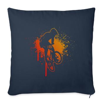 bmx bike bmx young ladies bmx cycling - Sofa pillowcase 17,3'' x 17,3'' (45 x 45 cm) - navy - Front