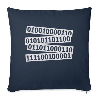 Binary Code Program Language - Sofa pillowcase 17,3'' x 17,3'' (45 x 45 cm) - navy - Front