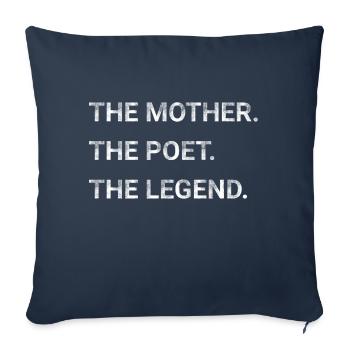 The Mother The Poet The Legend - Sofa pillowcase 17,3'' x 17,3'' (45 x 45 cm) - navy - Front