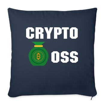 Bitcoin Trading Crypto Stocks - Housse de coussin décorative 45 x 45 cm - bleu marine - Devant