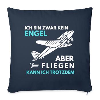 Fliegen kann ich trotzdem - Sofakissenbezug 45 x 45 cm - Navy - Vorne
