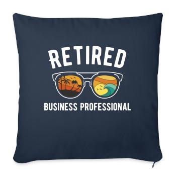 Retired Business Pro Beach Style with SEO Keywords - Sofa pillowcase 17,3'' x 17,3'' (45 x 45 cm) - navy - Front