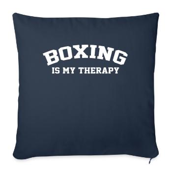 je peux pas j'ai BOXE BEST-SELLER 🌟🌟 - Housse de coussin décorative 45 x 45 cm - bleu marine - Devant