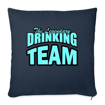 Drinking Team - Sofa pillowcase 17,3'' x 17,3'' (45 x 45 cm) - navy - Front