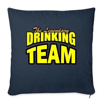 Drinking Team - Sofa pillowcase 17,3'' x 17,3'' (45 x 45 cm) - navy - Front