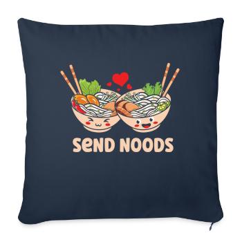 Send Noods Pho Soup Kawaii Ramen - Sofa pillowcase 17,3'' x 17,3'' (45 x 45 cm) - navy - Front