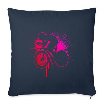 Cyclisme sur route Hommes Femmes Vélo de route - Housse de coussin décorative 45 x 45 cm - bleu marine - Devant