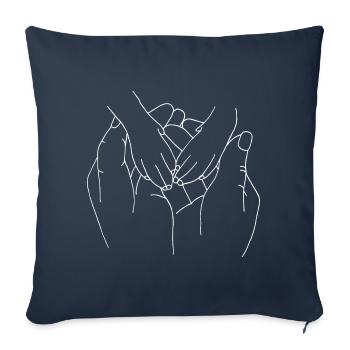 Hand mit Pfote - Sofakissenbezug 45 x 45 cm - Navy - Vorne