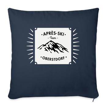 Après-Ski Oberstdorf - Sofa pillowcase 17,3'' x 17,3'' (45 x 45 cm) - navy - Front