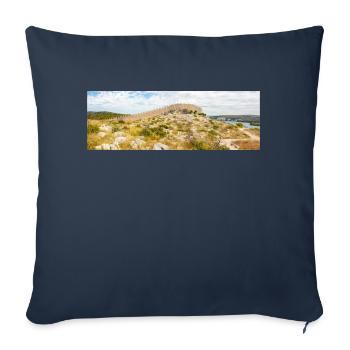 Le mur d’Oštrica (Bedem Grebastica) Croatie - Housse de coussin décorative 45 x 45 cm - bleu marine - Devant