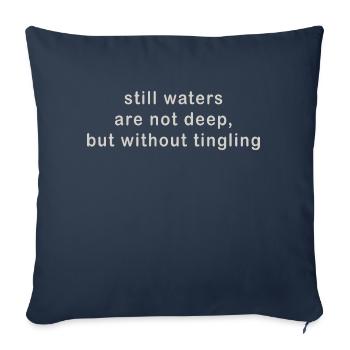 Eaux calmes - Housse de coussin décorative 45 x 45 cm - bleu marine - Devant