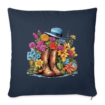 A garden lover's delight - Sofa pillowcase 17,3'' x 17,3'' (45 x 45 cm) - navy - Front