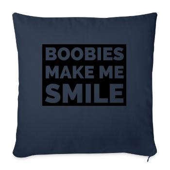 Tölpel bringen mich zum Lächeln - Sofakissenbezug 45 x 45 cm - Navy - Vorne