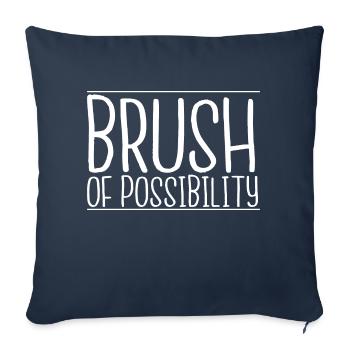 thought-provoking artwork humor expression - Sofa pillowcase 17,3'' x 17,3'' (45 x 45 cm) - navy - Front