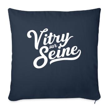 Vitry-sur-Seine - Housse de coussin décorative 45 x 45 cm - bleu marine - Devant