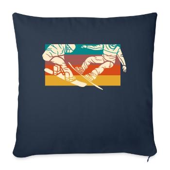 Vintage Snowboard- Retro Snowboard Gift Idea - Sofa pillowcase 17,3'' x 17,3'' (45 x 45 cm) - navy - Front