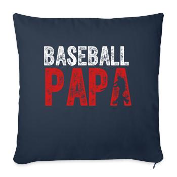Baseball Papa Grandpa Fans - Housse de coussin décorative 45 x 45 cm - bleu marine - Devant