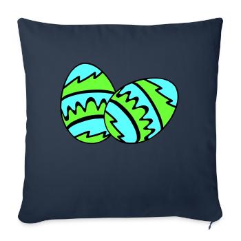 Easter Eggs 02 - Sofa pillowcase 17,3'' x 17,3'' (45 x 45 cm) - navy - Front