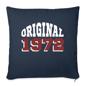 Original 1972 - Housse de coussin décorative 45 x 45 cm - bleu marine - Devant