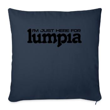 Je suis juste là pour le Lumpia - Lustiges Lumpia - Housse de coussin décorative 45 x 45 cm - bleu marine - Devant
