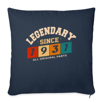 Légendaire depuis 1931 vintage rétro anniversaire - Housse de coussin décorative 45 x 45 cm - bleu marine - Devant