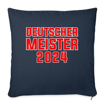 Leverkusen, champion d’Allemagne 2024 du club de football - Housse de coussin décorative 45 x 45 cm - bleu marine - Devant