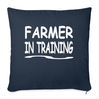 Cultivateur - Housse de coussin décorative 45 x 45 cm - bleu marine - Devant