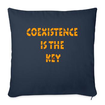 Coexistence is the key! - Sofa pillowcase 17,3'' x 17,3'' (45 x 45 cm) - navy - Front