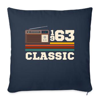 Anniversary 1963 retro classic - Sofa pillowcase 17,3'' x 17,3'' (45 x 45 cm) - navy - Front
