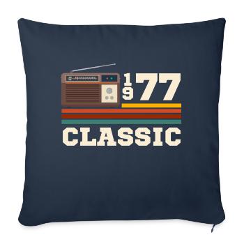 Anniversary 1977 retro classic - Sofa pillowcase 17,3'' x 17,3'' (45 x 45 cm) - navy - Front