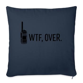 Quoi de neuf? - Housse de coussin décorative 45 x 45 cm - bleu marine - Devant