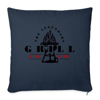 Équipe de grillades - Housse de coussin décorative 45 x 45 cm - bleu marine - Devant