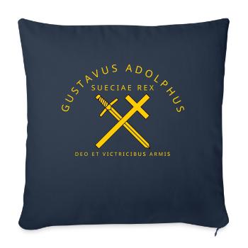 Gustave-Adolphe - Housse de coussin décorative 45 x 45 cm - bleu marine - Devant