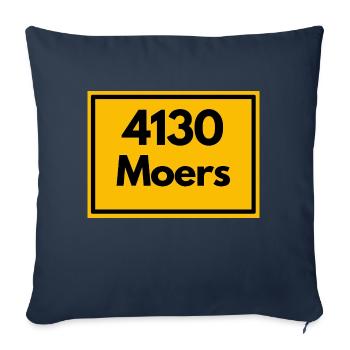Town sign - then retro old zip code 4130 MOERS - Sofa pillowcase 17,3'' x 17,3'' (45 x 45 cm) - navy - Front